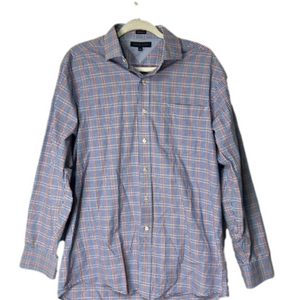 Men’s Tommy Hilfiger dress shirt red white clue size 16 34/35‎ regular fit